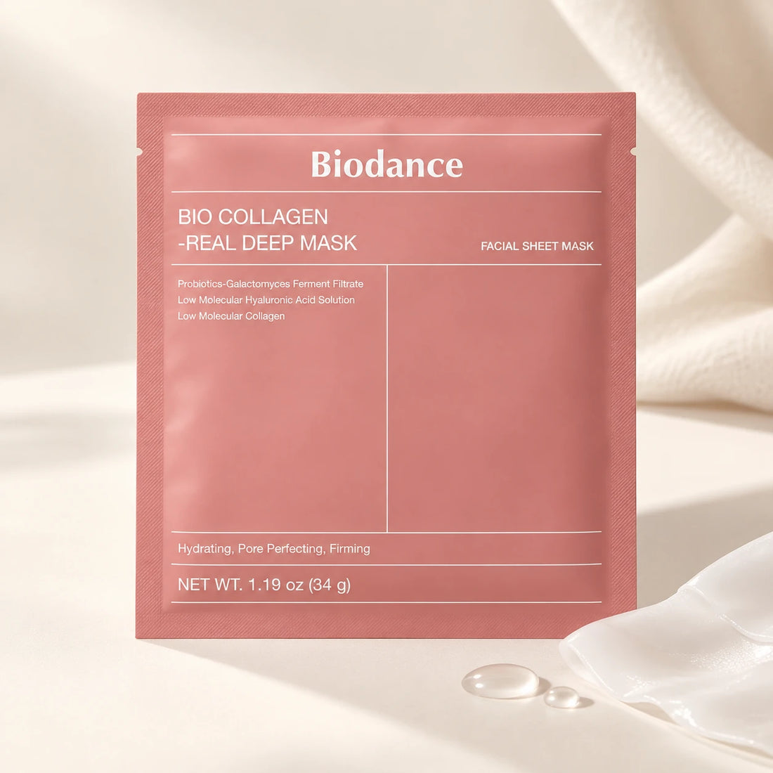 Biodance Bio-Collagen Real Deep Mask 34g pouch with hydrogel mask, front packshot