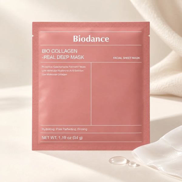 Biodance Bio-Collagen Real Deep Mask 34g pouch with hydrogel mask, front packshot
