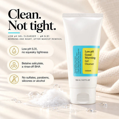 COSRX Low pH Good Morning Gel Cleanser, why this one, key benefits
