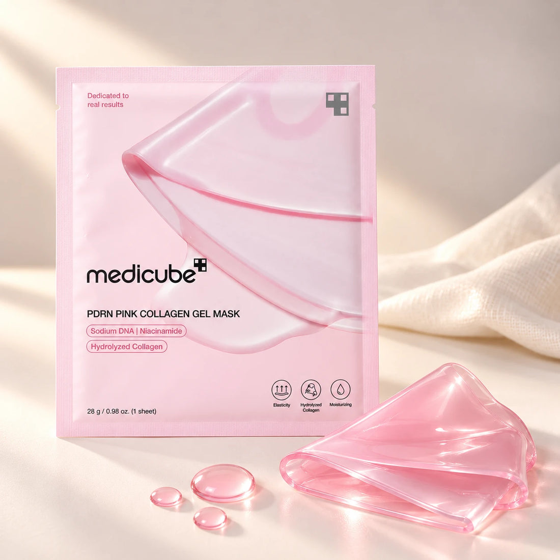Medicube Salmon PDRN Pink Collagen Jelly Gel Mask 28g single sheet pack